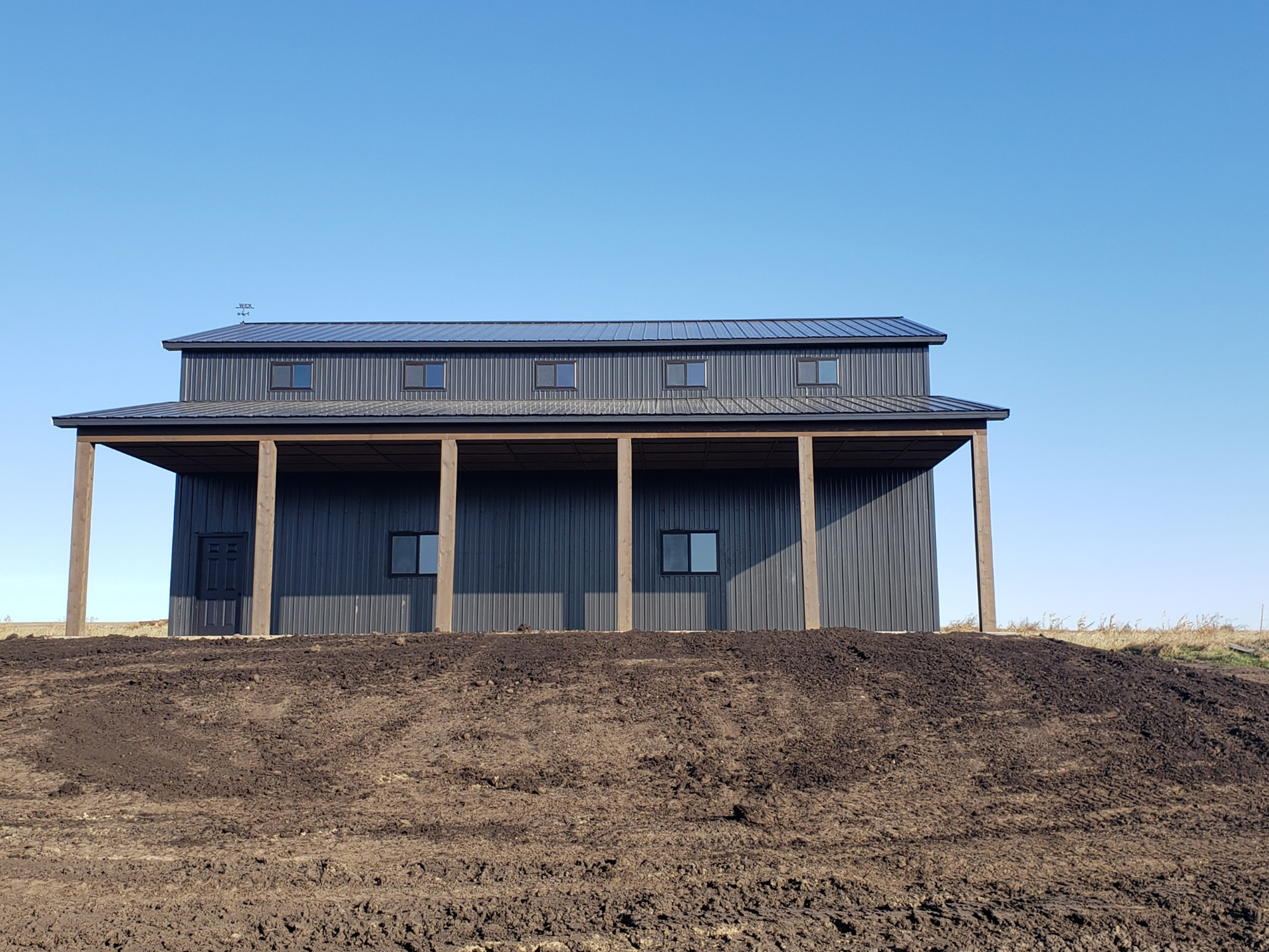 Suburban Pole Barn with Lean-To
